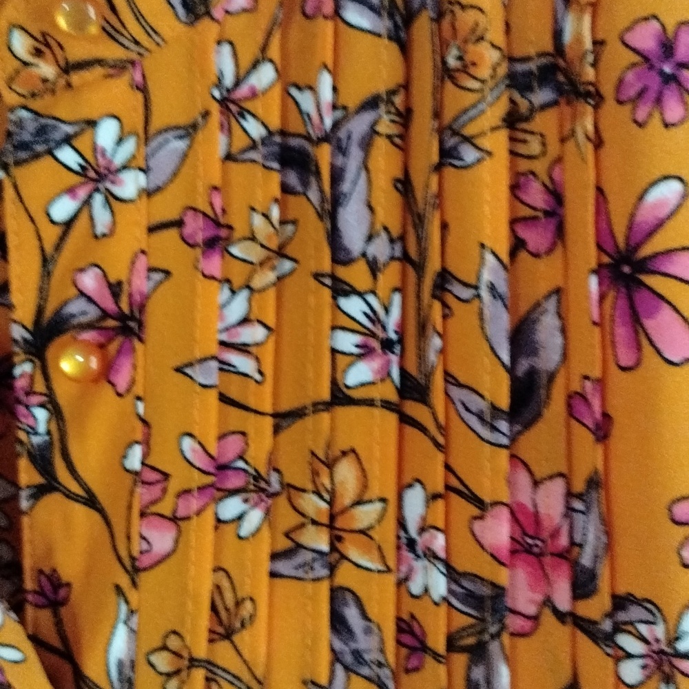 Nanette Lepore shirt dress sleeveless pin tuk floral pleated size 4 good conditi - Picture 7 of 11